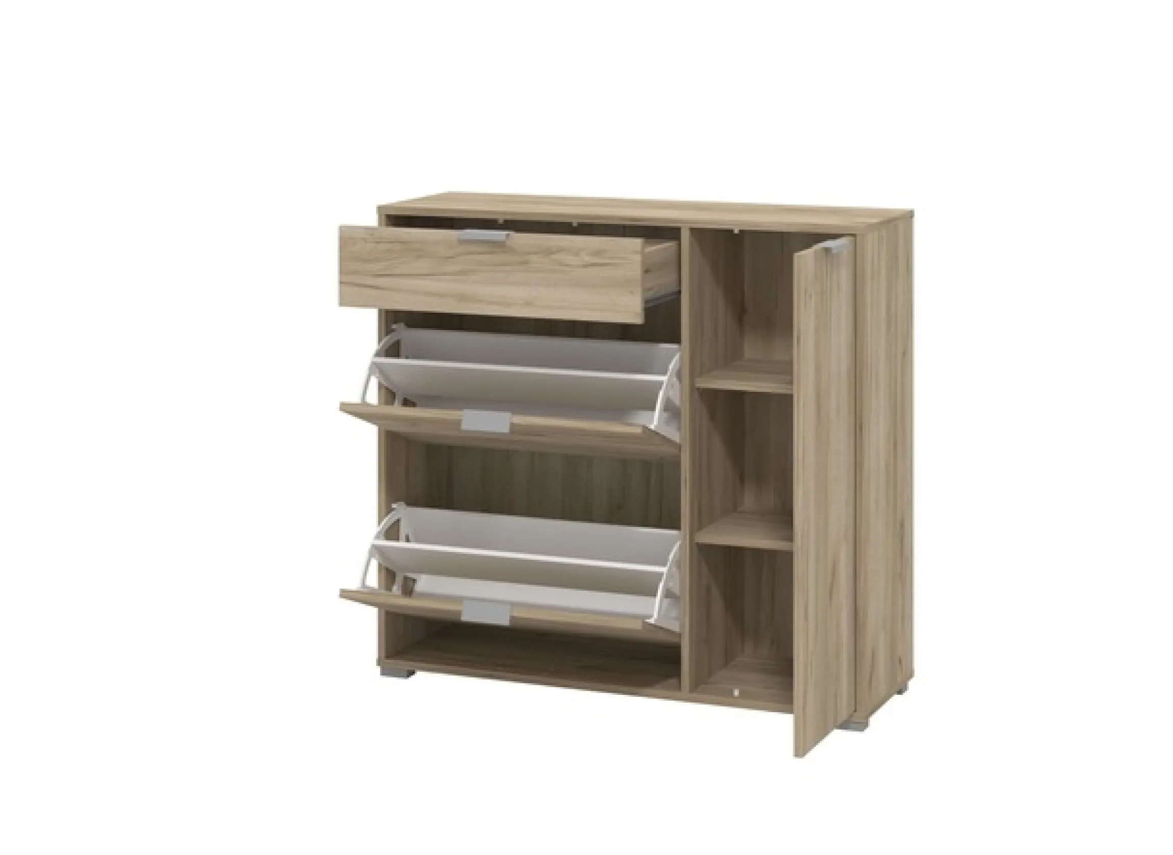 Home affaire Schuhschrank »Arco 2, Schuhkommode, Schuhregal, Breite 102 cm« 2 Klappen mit Doppelschuhtrommeln, mit Schublade, in modernen Farben