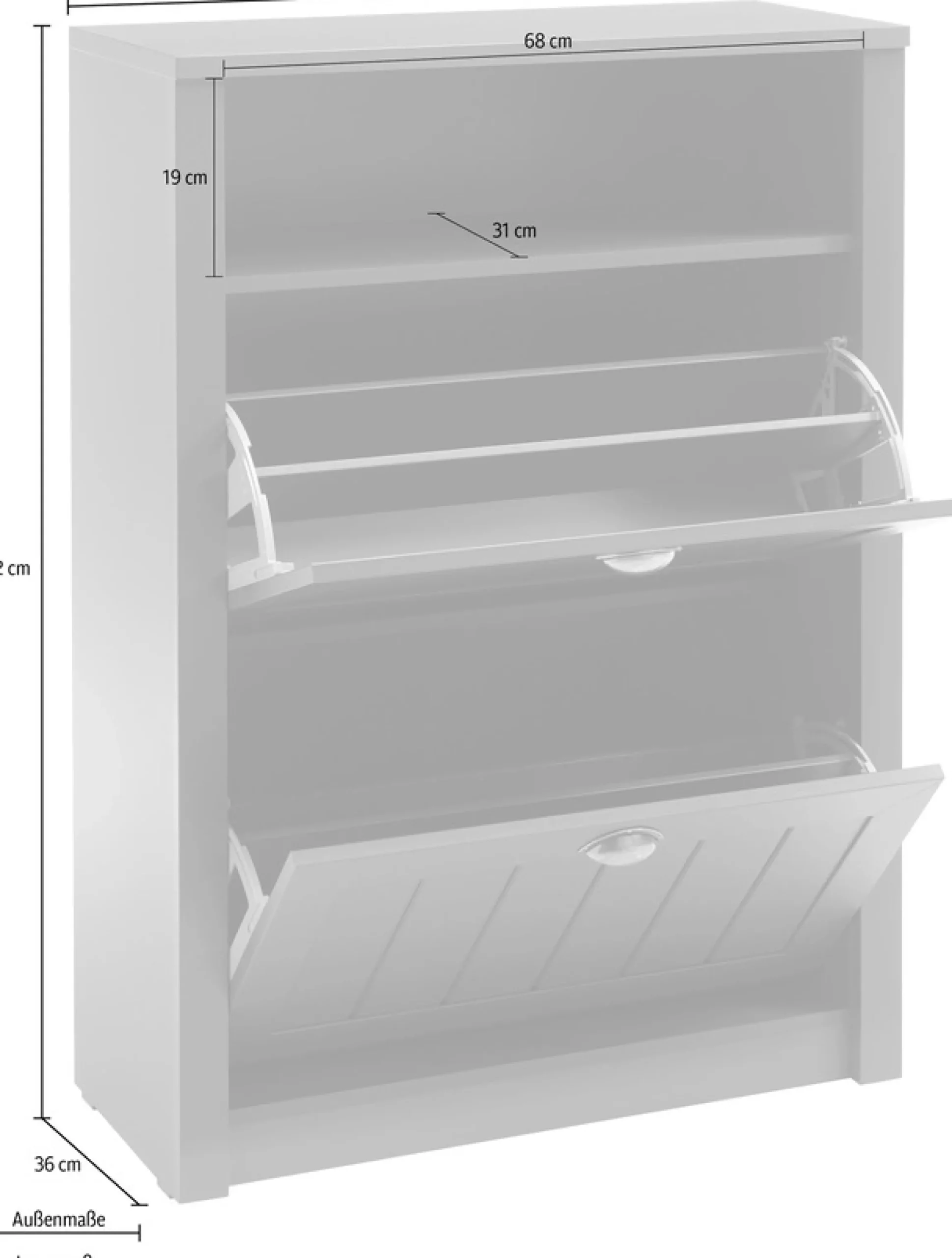 Home affaire Schuhschrank »ASCOT« Breite ca. 80 cm