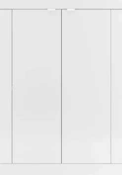 Home affaire Schuhschrank »Basic Breite 78 cm, Höhe 116 cm, Schuhkommode,« moderne Rahmenoptik, Metallgriffe, 4 Einlegeböden