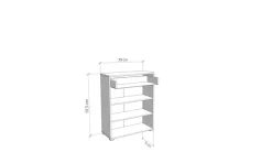 Home affaire Schuhschrank »Beny, Schuhkommode, Schuhregal, mit einer Schublade, Höhe 98 cm« Hochglanzfronten, 2 Türen, Breite 79 cm