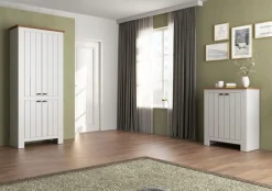 Home affaire Schuhschrank »FIGO, Made in Italy – Schuhkommode,Schuhregal für ca. 20 Paar Schuhe« 1 Stk. tlg. 4-Türig, Siebdruck-dekorative Fräsungen, 10 Fächer, Breite 84 cm