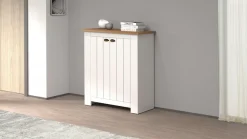 Home affaire Schuhschrank »FIGO, Made in Italy – Schuhkommode,Schuhregal für ca. 20 Paar Schuhe« 1 Stk. tlg. 4-Türig, Siebdruck-dekorative Fräsungen, 10 Fächer, Breite 84 cm