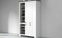 Home affaire Schuhschrank »FIGO, Made in Italy – Schuhkommode,Schuhregal für ca. 60 Paar Schuhe« 1 Stk. tlg. 6-Türig, Siebdruck-dekorative Fräsungen, 20 Fächer, Höhe: 60 cm