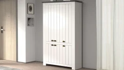 Home affaire Schuhschrank »FIGO, Made in Italy – Schuhkommode,Schuhregal für ca. 60 Paar Schuhe« 1 Stk. tlg. 6-Türig, Siebdruck-dekorative Fräsungen, 20 Fächer, Höhe: 60 cm