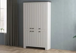Home affaire Schuhschrank »FIGO, Made in Italy – Schuhkommode,Schuhregal für ca. 60 Paar Schuhe« 1 Stk. tlg. 6-Türig, Siebdruck-dekorative Fräsungen, 20 Fächer, Höhe: 60 cm