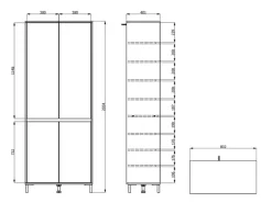 Home affaire Schuhschrank »Flannan, Schuhregal, Schuhkommode, Gesamthöhe 205,5 cm« acht Regale und eine Schublade, Gesamtbreite 80 cm