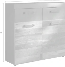 Home affaire Schuhschrank »Ilana« Schuhschrank für 16 Paar Schuhe - (B/T/H) 90/34/89 cm