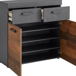 Home affaire Schuhschrank »Ilana« Schuhschrank für 16 Paar Schuhe - (B/T/H) 90/34/89 cm