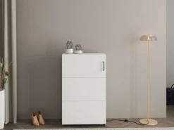 Home affaire Schuhschrank »Islay, Drehtür auf Rollen, B/T/H: 60/32,4/113,2 cm« Schuhkommode mit Platz für ca. 18 Paar Schuhe bis Gr. 40