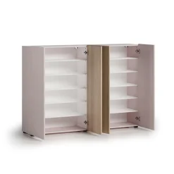 Home affaire Schuhschrank »LADY, Schuhkommode,Schuhmöbel,Schuhablage,Schuhregal« 10 Einlegeböden,12 Fächer,ca. 36 Paar Schuhe-Maße: B/T/H:160x34x115 cm