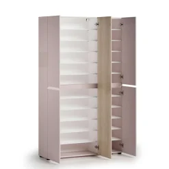 Home affaire Schuhschrank »LADY, Schuhkommode,Schuhmöbel,Schuhablage,Schuhregal« 20 Einlegeböden,24 Fächer,ca. 58 Paar Schuhe-Maße: B/T/H:120x34x200 cm