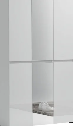 Home affaire Schuhschrank »Mister,Schuhkommode,Schuhmöbel,Schuhablage,Schuhregal« Breite 120 cm, Höhe 200 cm, Tiefe 34 cm, 6 Türen, 24 Fächer, 2 Spiegel