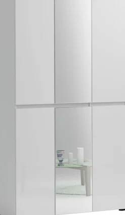 Home affaire Schuhschrank »Mister,Schuhkommode,Schuhmöbel,Schuhablage,Schuhregal« Breite 120 cm, Höhe 200 cm, Tiefe 34 cm, 6 Türen, 24 Fächer, 2 Spiegel