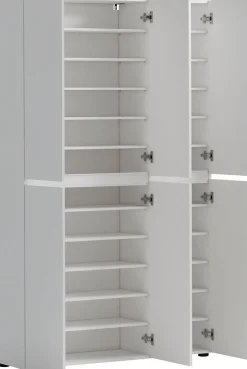 Home affaire Schuhschrank »Mister,Schuhkommode,Schuhmöbel,Schuhablage,Schuhregal« Breite 120 cm, Höhe 200 cm, Tiefe 34 cm, 6 Türen, 24 Fächer, 2 Spiegel
