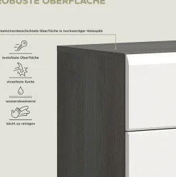 Home affaire Schuhschrank »Rumba, Breite 80 cm, Hochglanz Front, 2 Türen, 4 Einlegeböden,« 2 Schubkästen, Schuhkommode, Kommode, Flurschrank