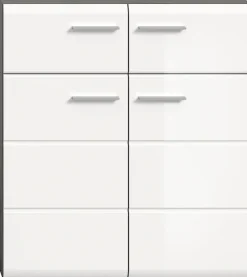 Home affaire Schuhschrank »Rumba, Breite 80 cm, Hochglanz Front, 2 Türen, 4 Einlegeböden,« 2 Schubkästen, Schuhkommode, Kommode, Flurschrank