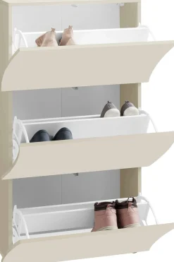 Home affaire Schuhschrank »Schuhschrank mit Klappen / Schuhkommode, Höhe 121 cm« onda 71 cm breit, ,mit 3 klapptüren, made in italy