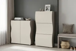 Home affaire Schuhschrank »Schuhschrank mit Klappen / Schuhkommode, Höhe 121 cm« onda 71 cm breit, ,mit 3 klapptüren, made in italy