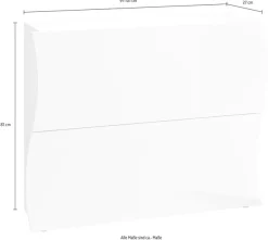 Home affaire Schuhschrank »Schuhschrank mit Klappen / Schuhkommode, Höhe 81 cm« onda 101 cm breit, Anthrazit,mit 2 klapptüren, made in italy