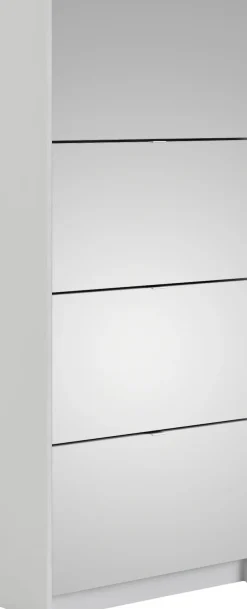Home affaire Schuhschrank »Shoes, Praktisch, minimalistisch, verspiegelte Klappenfronten« 4 Fächer, Schuhaufbewahrung, Folienbeschichtet, Höhe 162 cm