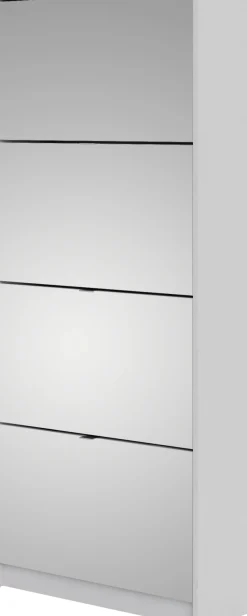 Home affaire Schuhschrank »Shoes, Praktisch, minimalistisch, verspiegelte Klappenfronten« 4 Fächer, Schuhaufbewahrung, Folienbeschichtet, Höhe 162 cm
