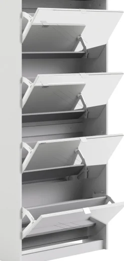 Home affaire Schuhschrank »Shoes, Praktisch, minimalistisch, verspiegelte Klappenfronten« 4 Fächer, Schuhaufbewahrung, Folienbeschichtet, Höhe 162 cm
