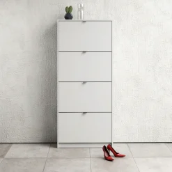 Home affaire Schuhschrank »Shoes Schuhaufbewahrung, Schuhkommode, Schuhregal, staurum« mit vier Klappen, modern, 2 Böden, Höhe 162 cm, ca. 24 Paar Schuhe