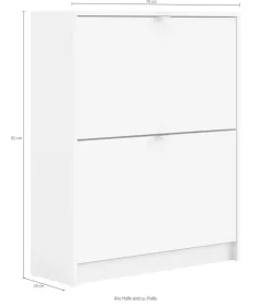 Home affaire Schuhschrank »Shoes Schuhaufbewahrung, Schuhkommode, Schuhregal,« mit zwei Klappen, 2 Böden, Höhe 85 cm, ca. 12 Paar Schuhe