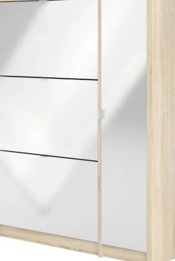 Home affaire Schuhschrank »Shoes Schuhaufbewahrung, Schuhkommode, Schuhregal,« mit 3 Klappen, 2 Böden und 1 Tür, Breite99 cm, Höhe 123 cm