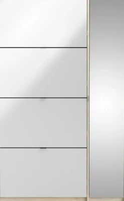Home affaire Schuhschrank »Shoes Schuhaufbewahrung, Schuhkommode, Schuhregal,« mit 3 Klappen, 2 Böden und 1 Tür, Breite 98,8 cm Höhe 162 cm