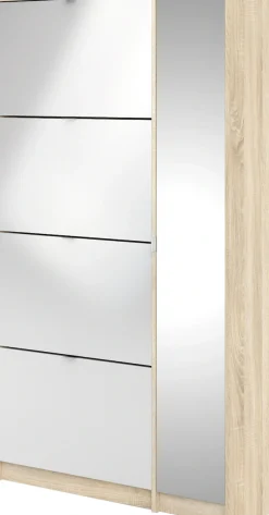 Home affaire Schuhschrank »Shoes Schuhaufbewahrung, Schuhkommode, Schuhregal,« mit 3 Klappen, 2 Böden und 1 Tür, Breite 98,8 cm Höhe 162 cm