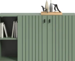 Home affaire Schuhschrank »TATIO, Breite 106 cm, hängend, Rillenopik, offene Fächer« 1 Stk. tlg. Schuhschrank, Schuhkommode, Flurkommode, Kommode, Hängeschrank
