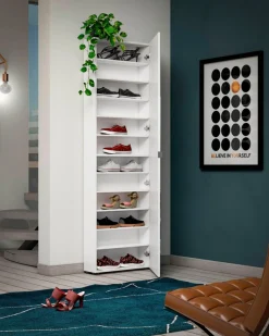 Home affaire Schuhschrank »Tozzi, Schuhregal, Schuhkommode, hochglanz lackiert, nur 20 cm tief« mit sanft schließende Tür, Breite 60 cm, ca. 12 paar Schuhe