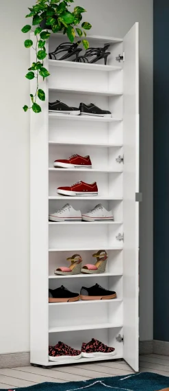 Home affaire Schuhschrank »Tozzi, Schuhregal, Schuhkommode, hochglanz lackiert, nur 20 cm tief« mit sanft schließende Tür, Breite 60 cm, ca. 12 paar Schuhe