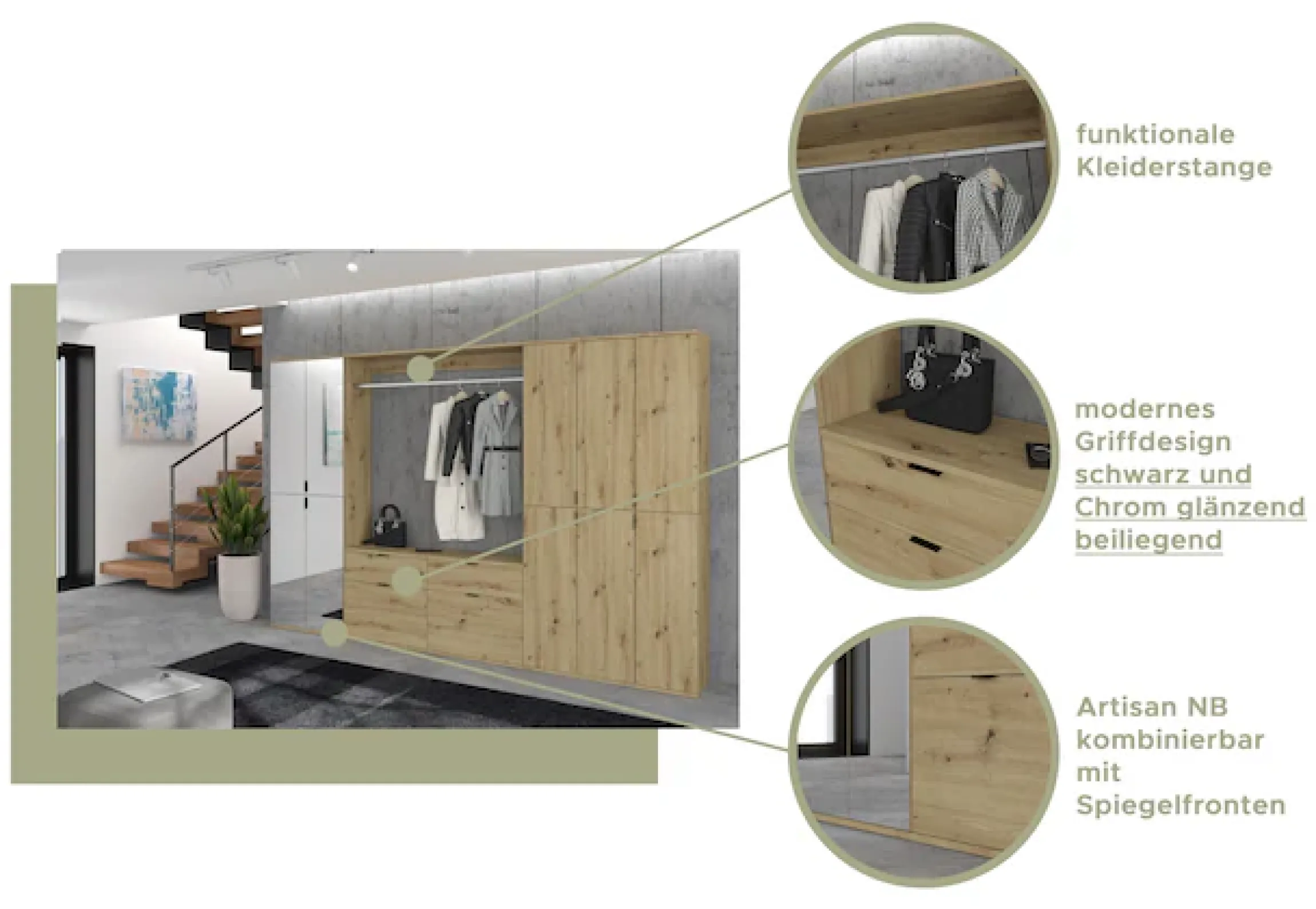 Home affaire Schuhschrank »TRONDHEIM, Höhe 193 cm, 4 Spiegeltüren, 9 Fächer, 7 Einlegeböden« inkl. ausziehbarer Kleiderstange, in verschiedenen Farben erhältlich,Schrank, Hochschramk, Mehrzweckschrank, Universalschrank, Flur, Diele