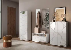 Home affaire Schuhschrank »Vittoria, Breite 78 cm« mit Spiegel und Siebdruck
