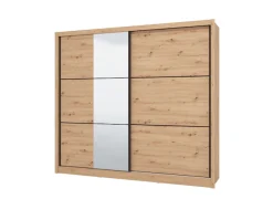 Home affaire Schwebetürenschrank »Navara Kleiderschrank mit Spiegel Wäscheschrank Garderobe« Kleiderschrank mit Spiegel, FSC®-zertifiziert, 242,5x215,5x61cm