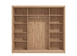 Home affaire Schwebetürenschrank »Navara Kleiderschrank mit Spiegel Wäscheschrank Garderobe« Kleiderschrank mit Spiegel, FSC®-zertifiziert, 242,5x215,5x61cm