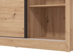 Home affaire Schwebetürenschrank »Navara Kleiderschrank mit Spiegel Wäscheschrank Garderobe« Kleiderschrank mit Spiegel, FSC®-zertifiziert, 242,5x215,5x61cm