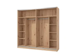 Home affaire Schwebetürenschrank »Mondego mit 2 Kleiderstangen« mit Spiegel, B/T/H 217 cm/ 62,5 cm/ 210 cm