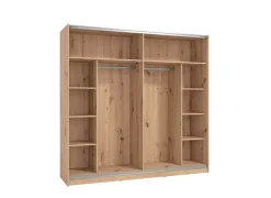 Home affaire Schwebetürenschrank »Mondego mit 2 Kleiderstangen« mit Spiegel, B/T/H 217 cm/ 62,5 cm/ 210 cm