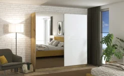 Home affaire Schwebetürenschrank »Mondego mit 2 Kleiderstangen« mit Spiegel, B/T/H 217 cm/ 62,5 cm/ 210 cm