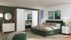 Home affaire Schwebetürenschrank »Mondego mit 2 Kleiderstangen« mit Spiegel, B/T/H 217 cm/ 62,5 cm/ 210 cm