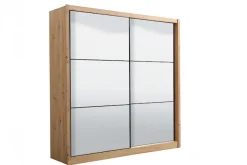 Home affaire Schwebetürenschrank »Navara Kleiderschrank mit Spiegel Wäscheschrank« mit kompletter Spiegelfront, FSC®-zertifiziert, 213,5x215,5x61cm