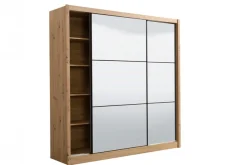 Home affaire Schwebetürenschrank »Navara Kleiderschrank mit Spiegel Wäscheschrank« mit kompletter Spiegelfront, FSC®-zertifiziert, 213,5x215,5x61cm