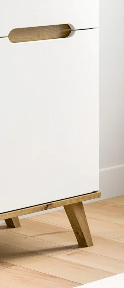 Home affaire Sekretär »Alesund, Höhe 118cm, 2 Türen, 1 Schubkasten,konischer Fuß, Scandi-Look« Anrichte, Schrank, Kommode, Midischrank, Wohnmöbel, Wohnzimmer