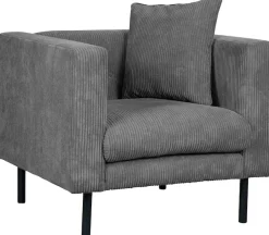 Home affaire Sessel »Lillibeth Cocktailsessel, Loungesessel, Maße B/T/H: 90/74/83 cm« Zierkissen als Wendekissen 45x45 cm, in Samtoptik oder Cord