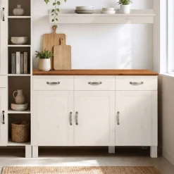 Home affaire Sideboard »Alby« Breite 125 cm, 3 Türen, 2 Schubkästen