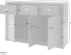 Home affaire Sideboard »Ascot« Breite 130 cm