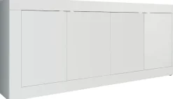 Home affaire Sideboard »Basic Breite 207 cm, Kommode 4 Türen, Anrichte,« Metallgriff, moderne Rahmenoptik, viel Stauraum, Farbauswahl